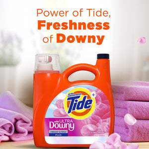 Tide with Ultra Downy Liquid Laundry Detergent, April Fresh Scent, 100 Loads, 128 fl oz