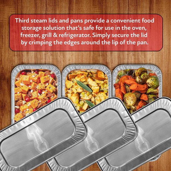 Member's Mark Aluminum Steam Table Lids, Third Size, 30ct.