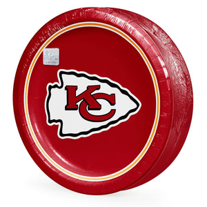 Kansas City Chiefs NFL Round Paper Plates, 10