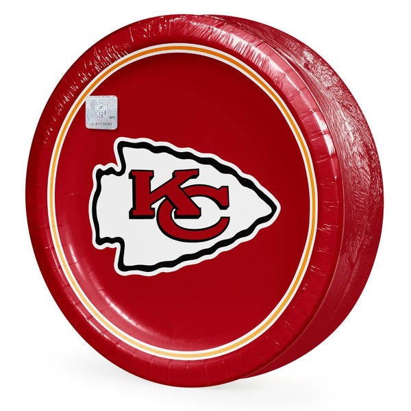 Kansas City Chiefs NFL Round Paper Plates, 10