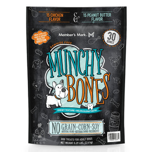 Member's Mark Munchy Bones Dog Treats for Adult Dogs, 30 ct.
