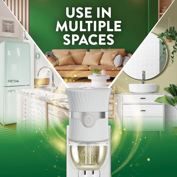 Air Wick Plug In Scented Oil Air Freshener Refills, Fresh Linen, 9 refills
