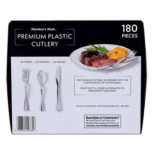 Member's Mark Premium Silver-Look Cutlery Combo 180 ct.