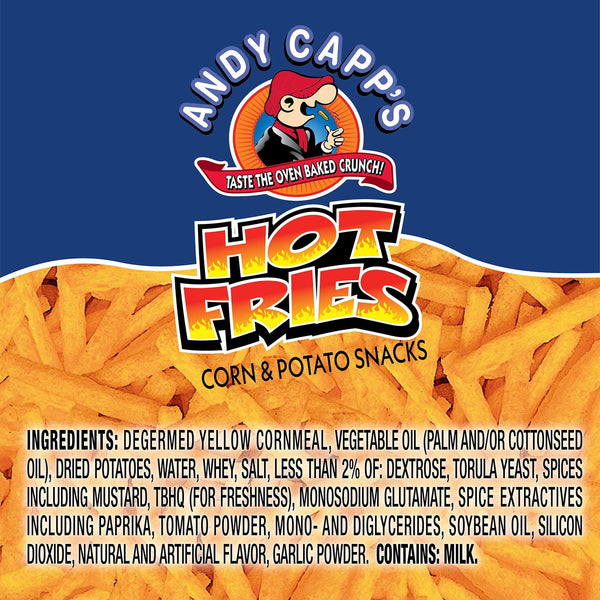 Andy Capp's Hot Fries, Corn & Potato Snacks, 0.85 oz., 48 ct.