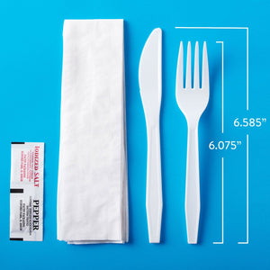 Member's Mark White Plastic Cutlery Packets 200 ct.