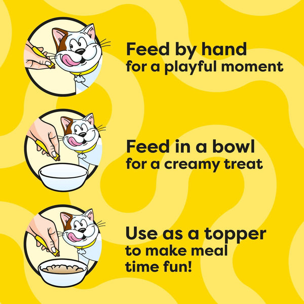 Temptations Lickable Puree Adult Variety Chicken, Salmon, and Tuna Cat Treats, 32 ct. 0.4 oz. Pouches