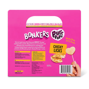 BONKERS Purrpops, Freeze Dried Chicken Flavored Lollipop Cat Treats, 36 pk.