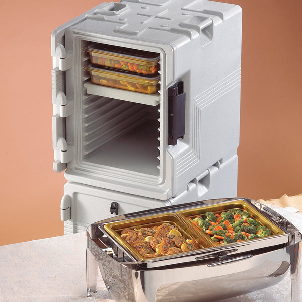 Cambro Camcarrier UPCS400480 Insulated Food Pan Carrier, 4-Pan Capacity Speckled Gray