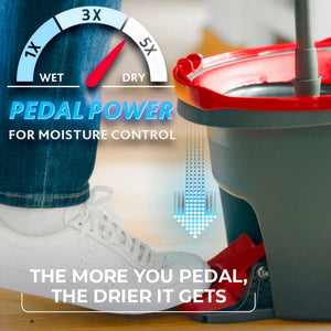 O-Cedar EasyWring Power Microfiber Spin Mop + 2 Refills