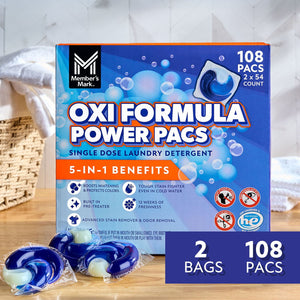 Member's Mark 5-in-1 Oxi Formula Power Pacs, 108 ct.