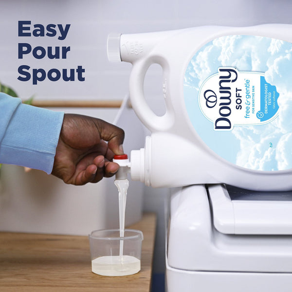 Downy Soft Free & Gentle Liquid Fabric Softener, 257 loads, 150 fl. oz.