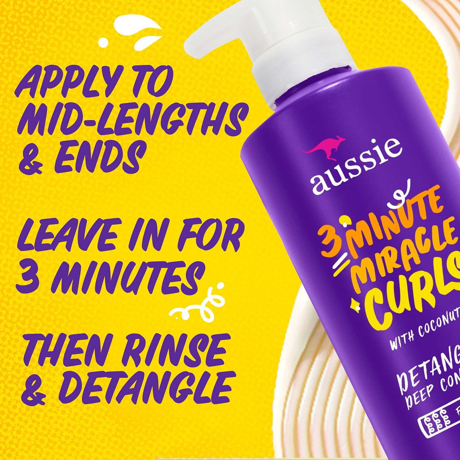 Aussie 3 Minute Miracle Curls Detangling Deep Conditioner, 16 oz., 2 pk.