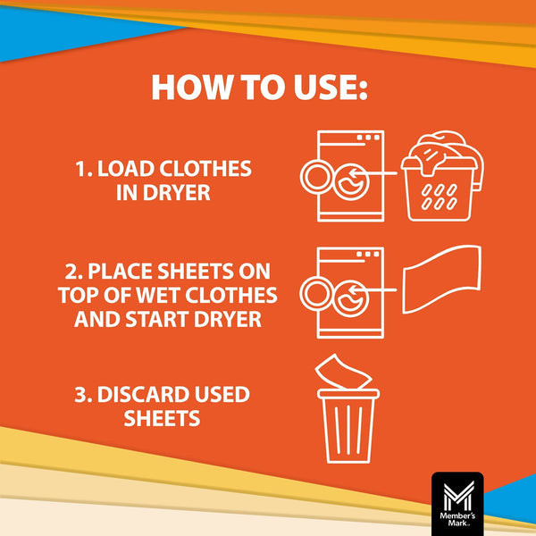 Member's Mark Fabric Softener Dryer Sheets, Fresh Scent, 480 ct.