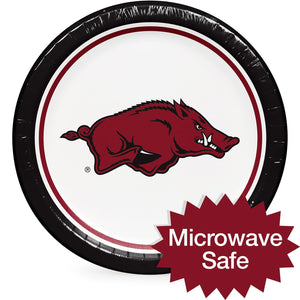 Arkansas Razorbacks NCAA Round Paper Plates, 10