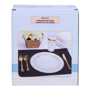 Tableluxe Premium Disposable Gold Colored Plastic Cutlery, 180 ct.