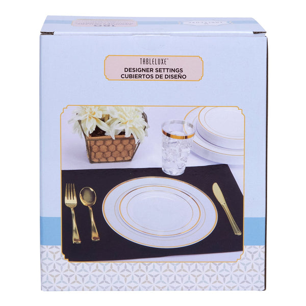 Tableluxe Premium Disposable Gold Colored Plastic Cutlery, 180 ct.