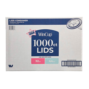 WinCup Lids with Straw Slot 18 Series, Translucent, 32-44 oz., 1000 ct.