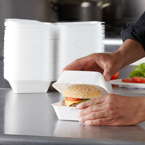 Hefty Supreme Large Sandwich Foam Hinged Lid Containers, 6" 300 ct.