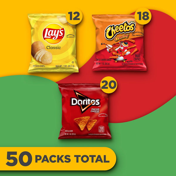 Frito-Lay Favorites Mix Chips & Snacks, Variety Pack, 50 pk.
