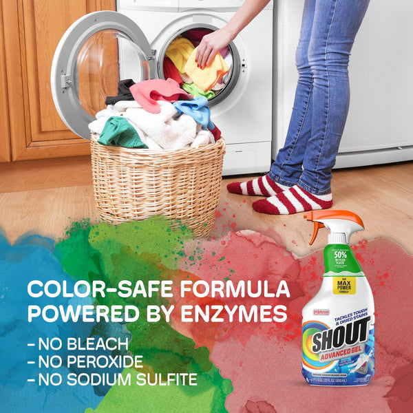 Shout Advanced Action Gel Laundry Stain Remover, 22 oz. Trigger & 60 oz. refill