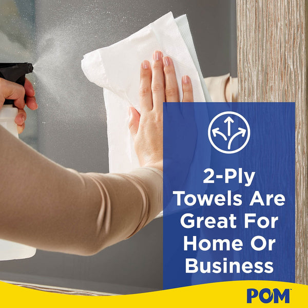 POM Individually Wrapped 2-Ply Paper Towels 30 rolls, 110 sheets/roll