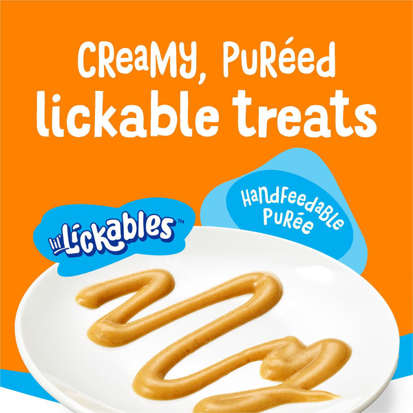 Purina Friskies lil’ Lickables With Chicken, Tuna or Ocean Whitefish Variety Pack Lickable Cat Treat, 56 ct. Pouches