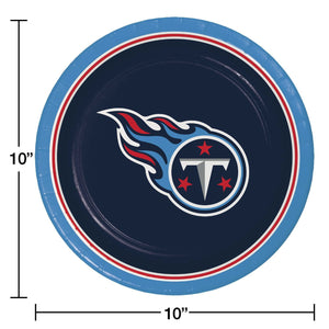 Tennessee Titans NFL Round Paper Plates, 10