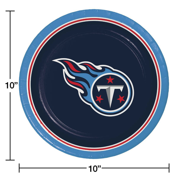Tennessee Titans NFL Round Paper Plates, 10