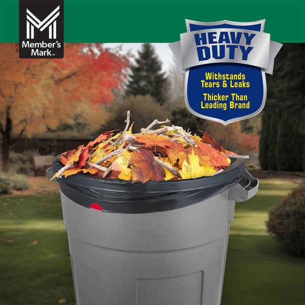 Member's Mark Heavy Duty 39-Gallon Yard Trash Bags, Unscented, 90 ct.