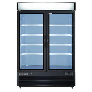 Maxx Cold X-Series Merchandiser Freezer with Glass Door, Black (48 cu. ft.)
