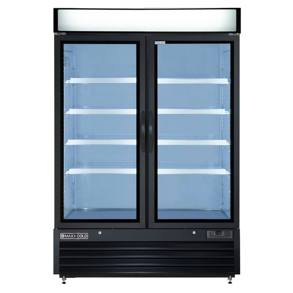 Maxx Cold X-Series Merchandiser Freezer with Glass Door, Black (48 cu. ft.)