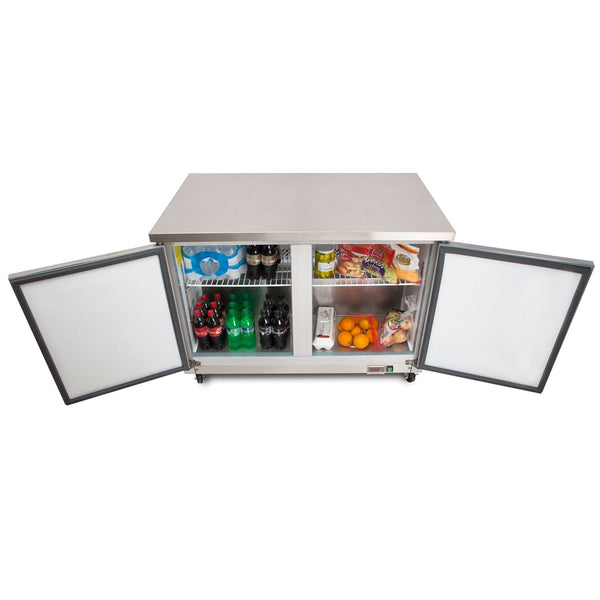 Maxx Cold X-Series Double Door Undercounter Commercial Refrigerator in Stainless Steel (12 cu. ft.)