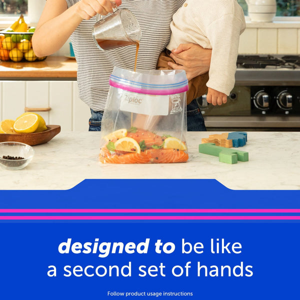 Ziploc Storage Quart Bags with New Stay Open Design, 216 ct.