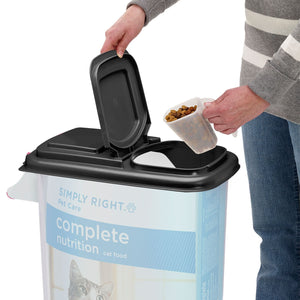 Buddeez Food Storage and Dispenser, Black, 32 qt.