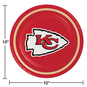 Kansas City Chiefs NFL Round Paper Plates, 10
