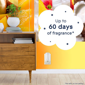 Glade PlugIns Scented Oil, Cool Coconut & Mighty Mango, 2 Warmers + 6 Refills