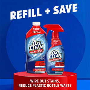 Oxiclean Max Force Advanced Laundry Stain Remover, 48 fl. oz. Refill + 16 fl. Oz. Trigger Spray