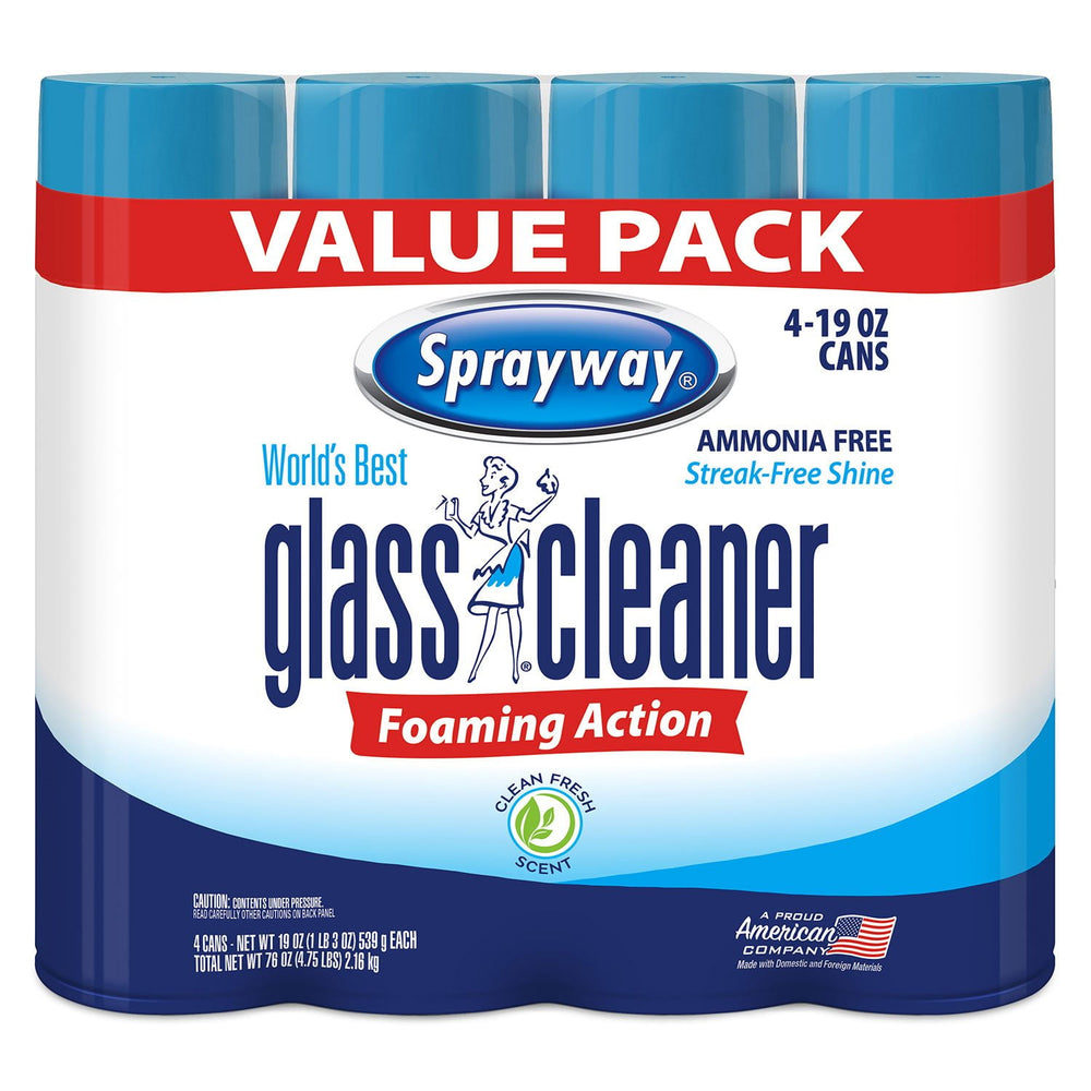 Sprayway Glass Cleaner, 19 oz., Choose Pack Size