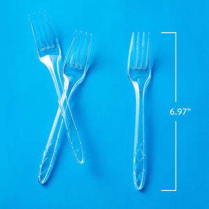 Member's Mark Clear Plastic Forks, Heavyweight 300 ct.
