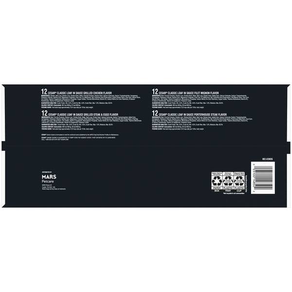 Cesar Classic Loaf in Sauce Wet Dog Food Variety Pack, 3.5 oz., 48 ct.