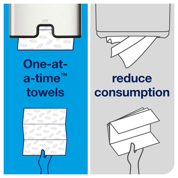 Tork Premium Soft Xpress Multifold 2-Ply White Blue Leaf Hand Towels, 16 pks., 135 towels/pk.