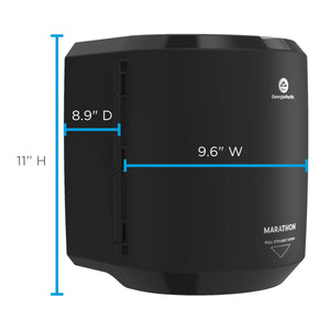 Marathon Manual Centerpull Paper Towel Dispenser, Black