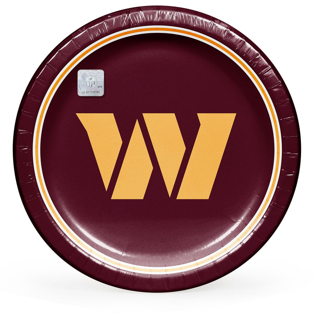 Washington Commanders NFL Round Paper Plates, 10