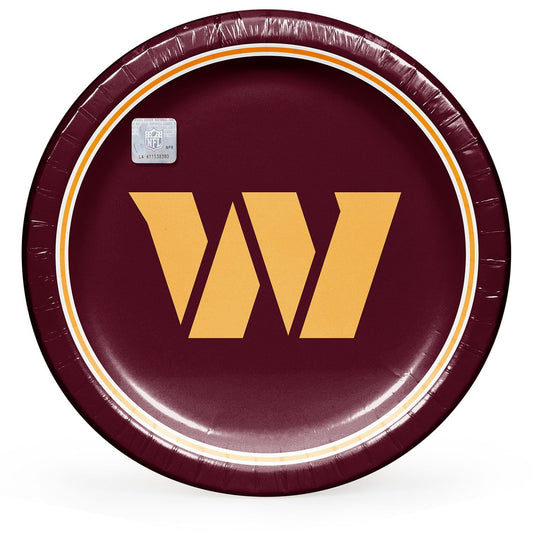 Washington Commanders NFL Round Paper Plates, 10