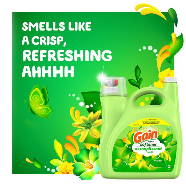 Gain Liquid Fabric Softener, Original Scent, 244 loads, 143 fl. oz.