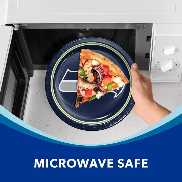 Seattle Seahawks NFL Round Paper Plates, 10