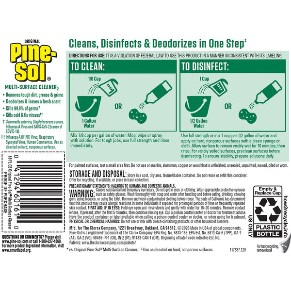 Pine-Sol Multi-Surface Cleaner, Pine Scent, 2 ct., 120 fl. oz.