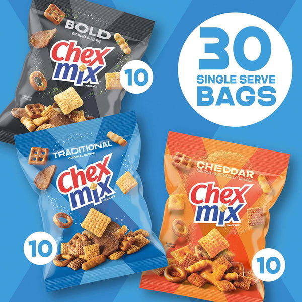 Chex Mix Savory Snack Mix Variety, 1.75 oz., 30 pk.