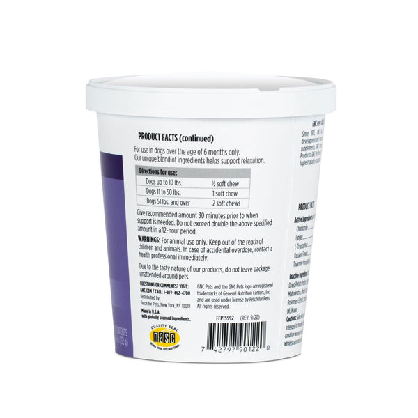 GNC Pets, Bacon Flavored, Calming Soft Chew Dog Supplements, 180 ct.