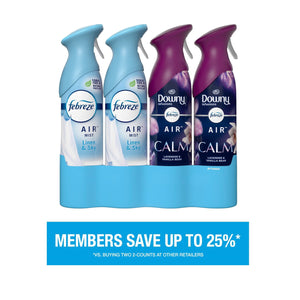 Febreze Air Effects Air Freshener Spray, Linen & Sky + Downy Calm, 4 ct., 35.2 oz.